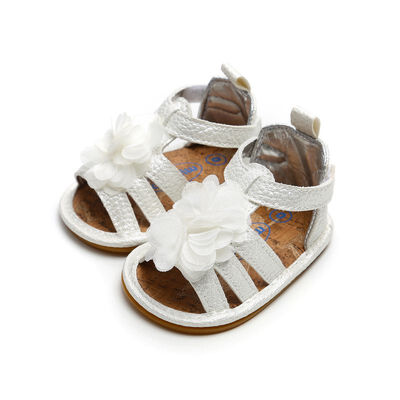 

Flower Girl Shoes Newst Summer Baby Girl Sandals 0-18M Fashion Flowers Non-slip Newborn Baby Sandals Rome Style