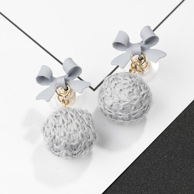 

Ball Popular Women Fashion Pompon Accessories Individual Jewelry Earrings Earring Pompon Earring Bow Ball Earrings