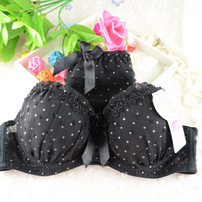 

Sexy Lingerie Elegant 34 Cup Bra Panty Dot Lace Women Underwear Set Push Up Bra Set