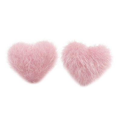 

EarringsSimple Sweet Gift Girl Ball Earrings Goods Pompom Ball Stud Shaped Women Pompom Heart Shaped Earrings Handmade Winter
