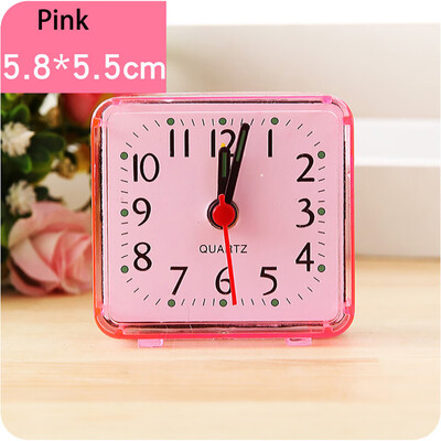 

JPGIF Square Small Bed Compact Travel Quartz Beep Alarm Clock Cute Portable