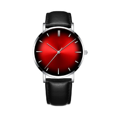 

Ultra Thin Business Leisure Watches Mens Wristwatch Simple PU Leather Band Watch Quartz Movement Wrist Watch