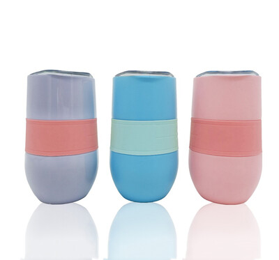 

Olyee Leather Case Stainless Steel With Lid Mug Hand Cup Coffee Cup320ml Hand-held U-shaped Eggshell Cute Water Cup