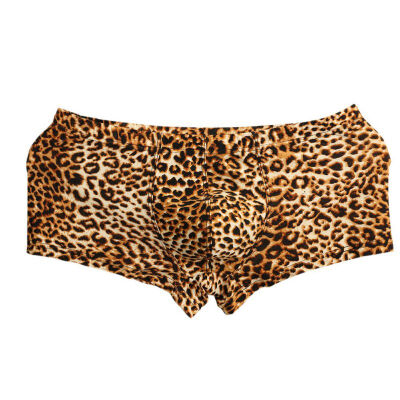 

Mens Soft Breathable Leopard Print Pouch Boxer Shorts Men Fashion Design Stretch Underwear Trunks