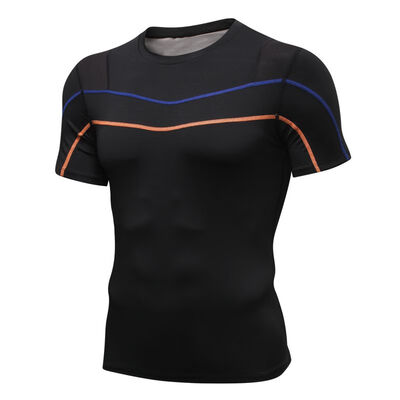 

Mens T-shirt quick-drying Clothes high-elastic tight-fitting Sports short-sleeved T-shirt Sports Top For Running Fitness Exerci