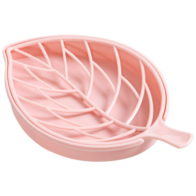 

Double Layer Leaf Shape Drain Soap Box Soap Storage Box Container Portable Leaf Modeling Soap Dishes Holder Bathroom Supplies