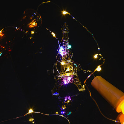 

Gobestart 5PC Warm Wine Bottle Candle Shape String Lights 10 LED Night Fairy String Lights