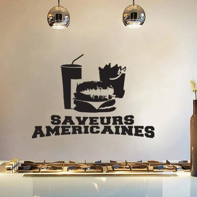 

Cola Hamburger Letters Removable Wall Sticker Tattoo Kids Nursery Living Room Decals Home Decorative Wallpaper
