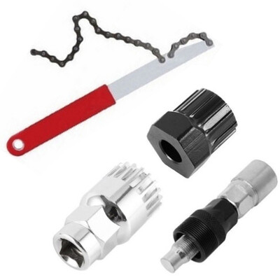

All-In-One Bicycle Flywheel Fixing Wrench Tail Hook Puller Bike Repair Tools Set