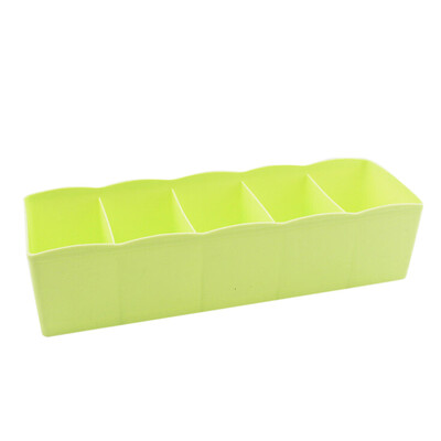 

〖Follure〗5 Cells Plastic Organizer Storage Box Tie Bra Socks Drawer Cosmetic Divider BU