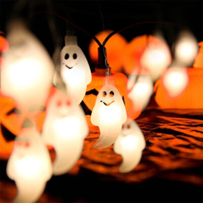 

39FT 10LED Halloween Ghost String Lights Battery Operated For Halloween Party Festival Decoration Lighting