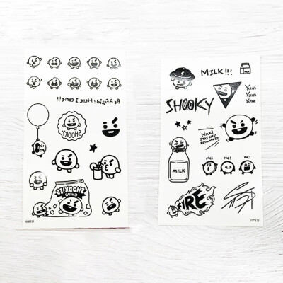 

1PC KPOP BTS Bangtan Boys Waterproof Removable Temporary Tattoo Stickers DIY