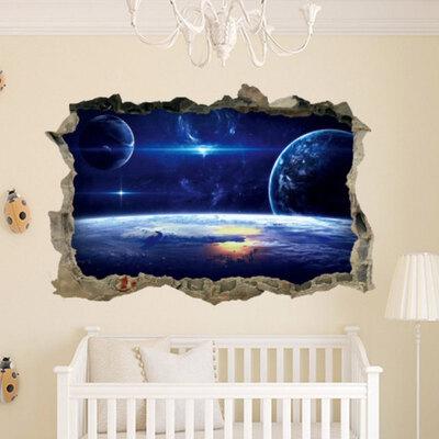 

3D Outer Space Galaxy Planet Wall Stickers Wall Star Series Gemini Stickers Posters for Children Bedrooms Decals Home Decor