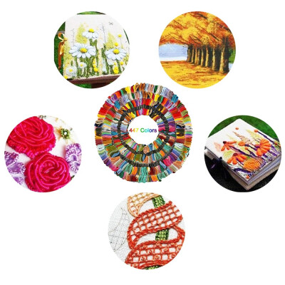 

447Pcs Cotton DMC Multi Colors Cross Floss Stitch Thread Embroidery Sewing Skeins Home Arts & Crafts Art Accessories