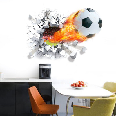 

Football Wall Stickers for Living Room Home funs 3D Mural Art sport Game Poster Wall Stickers Decoration