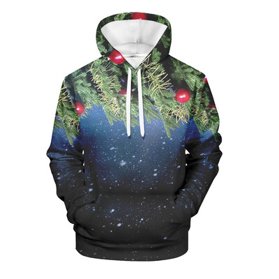

Toponeto Mens Casual Christmas 3D Print Long Sleeve Hooded Sweater Jacket Coat