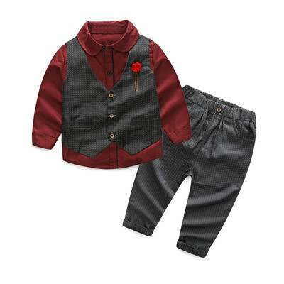 

Baby Boys Clothing Sets Kids Clothes Autumn Baby Sets Kids Long Sleeve Sports Suits Striped Vest Shirt Pants Boys Clothes
