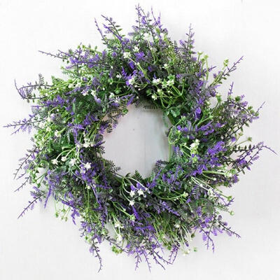 

Artificial Lavender Garland Door Hanging Decoration Photography Props Dradua Tion Ceremony Wedding Party Decoration Garlands