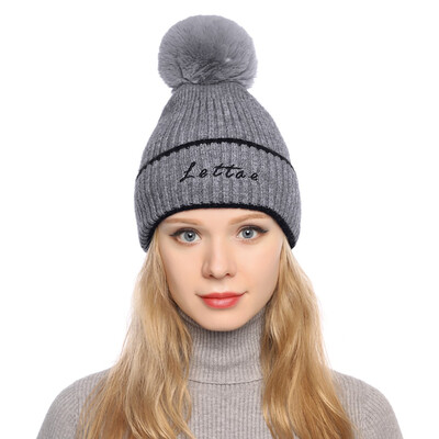

Tailored Fashion Women Curling Baseball Cap Hat Winter Warm Thickened Knitted Ball Cap