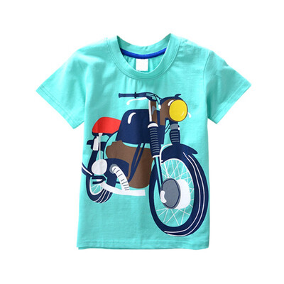 

New Style Kids Baby Boys T-shirt Cartoon printing Short Sleeve Summer Tee Shirts Tops Comfortable For Dressing