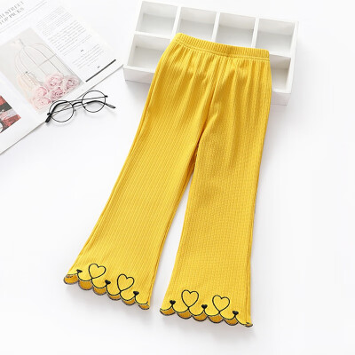 

Kids Leggings Autumn Girls Leggings Children Cute Stretchy Warm Heart-shaped print Trousers Bottoms Candy Girls Pants 25