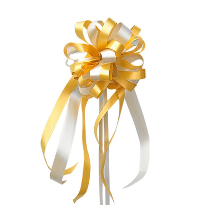 

10pcs Wedding decoration Bright Color Pull Bows Florist Craft Pull Bows With Ribbon Gift Wrapping Car Decoration