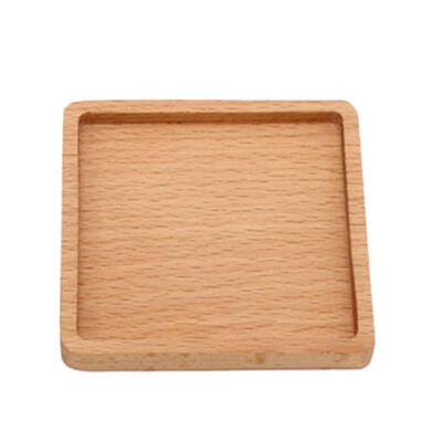 

Retro Beech Black Walnut Wood Coaster Insulation Cup Mat Household Square Round Coaster Home Decoration Accessories