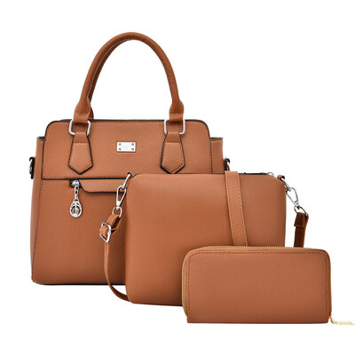 

Tailored Fashion Contrast Composite Bag Shoulder Cross Handbag For Women Girls 3Pcs