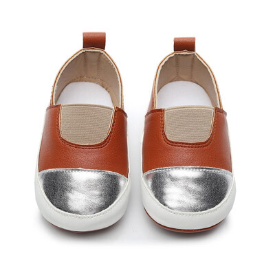 

Baby boy Girl Shoes PU Leather color matching elastic toddler Shoes First Walkers Infant For 0-24M