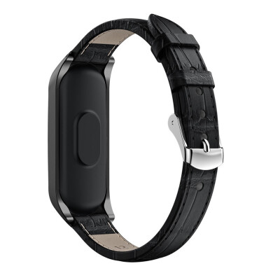 

〖Follure〗Replacement Leather Wristband Band Strap Metal Case For Xiaomi Mi Band 3