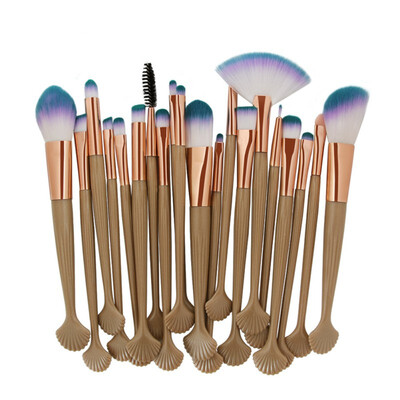 

SHOUHENGDA 20Pcs Shell Shape Powder Eye Shadow Contour Concealer Foundation Cosmetic Makeup Tool Brushes Set