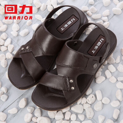 

Pull back slippers mens sandals leisure travel beach home outdoor two wear fashion simple comfortable breathable wear rivets fashion models HL3380 brown 40 yards