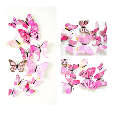 

12pcset Single Layer Wall Stickers PVC Magnet Butterflies DIY Wall Sticker For Kids Room Home Decor