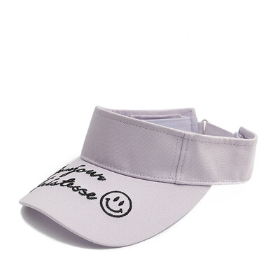 

Empty top hat customized womens new summer flat top hat in Korean style with letter embroidery smile face baseball cap