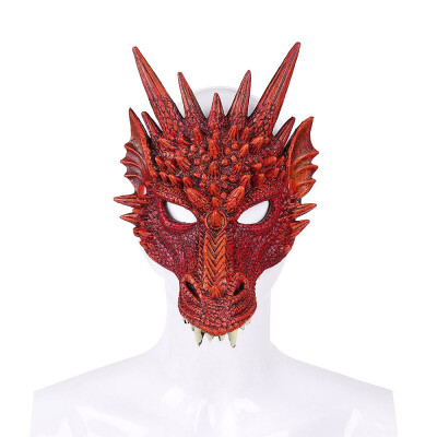 

3D Dragon Mask Half Face Mask Teens Halloween Costume Party Cosplay Decor