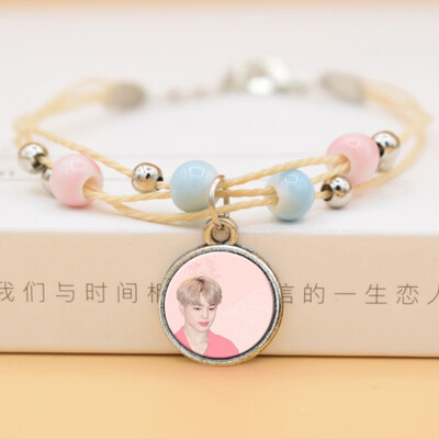 

Kpop BTS Bangtan Boys Bracelet DIY Handmade Ceramic Bracelet Photo Image Hot Gift for ARMY
