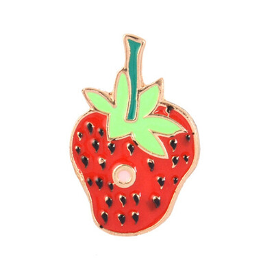 

Strawberry Cartoon Plant Animal Badge Brooch Lapel Pin Denim Jeans Funny Jewelry