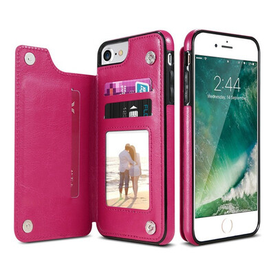 

Retro PU Leather Case For iPhone X 6 6s 7 8 Plus XS 5S SE Multi Card Holders Phone Cases For iPhone XS Max XR 10 Cover