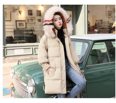 

Winter 2018 new womens wear long cotton-padded jacket padded fashion down jacket cotton clothes