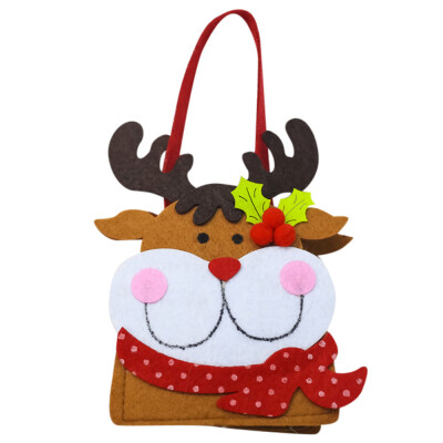 

Tailored Christmas Cartoon Childrens Gift Candy Bag Felt Gift Bags Santa Rudolf Snowman