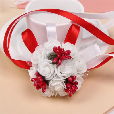 

Creative Artificial Wrist Flower Bridesmaid Sisters Hand Flowers Artificial Bride Flowers Wedding Decoration Flower