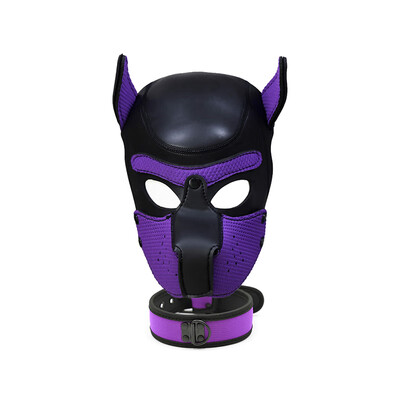 

Fashion Dog Head Mask Halloween Role Play Puppy Cosplay Full Head with Ears Nightclub Performances Party 10 Color