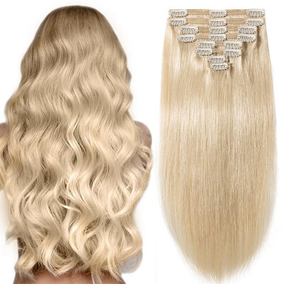 

100 Remy Human Hair Real Thick Women Girls Long Straight Full Head Hair Extension Clip In Hair Extension