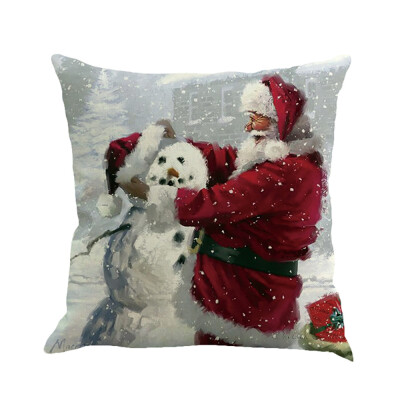 

〖Follure〗Christmas Printing Dyeing Sofa Bed Home Decor Pillow Cover Cushion Cover