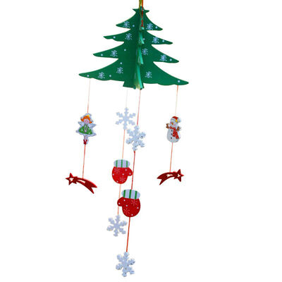 

Wooden Christmas Hanging Wind Chime Ornaments Xmas Tree Pendant Door Hanger Festive Party Supplies
