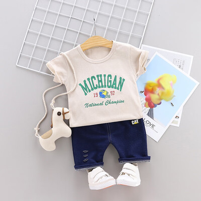 

Summer Baby Kid Boy Letter TopsPants 2Pcs Clothes Sets Kids Baby Boys Outfits 2pcs Fashion Boys Clothes 2Pcs Set
