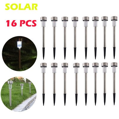 

〖Follure〗16Pcs Solar Garden Lights Colorful Landscape Walkway LED Lights