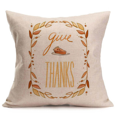

Tailored Happy Fall Thanksgiving Day Soft Linen Pillow Case Cushion Cover Home Decor
