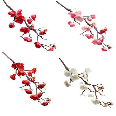 

Simulation Chinese Dry Branch Small Plum Blossom Real Touch Home Table Festival Decorative Artificial Fake Flowers