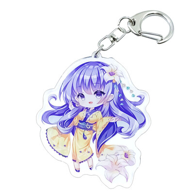 

CAR-TOBBY Anime DATE A LIVE Tokisaki Kurumi KeyChain Cosplay Acrylic Key ring Pendant Gift